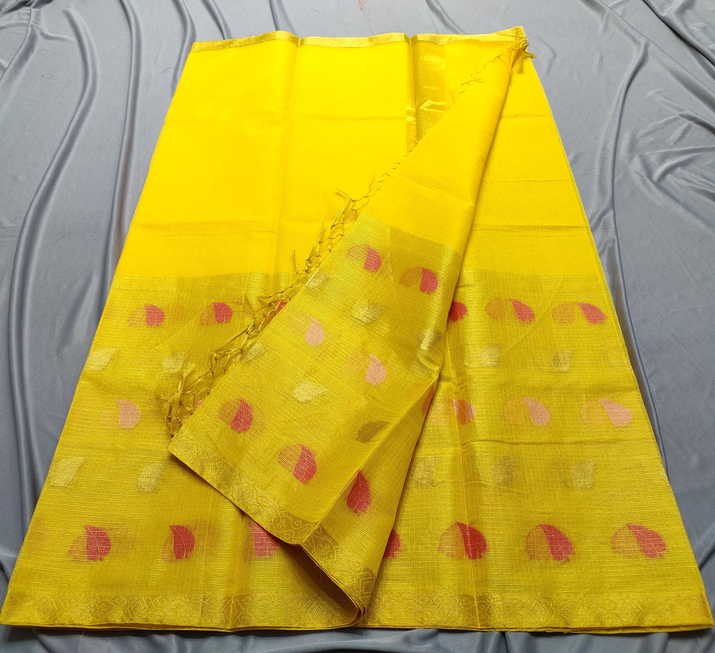 Kota Doria Cotton Saree With Blouse