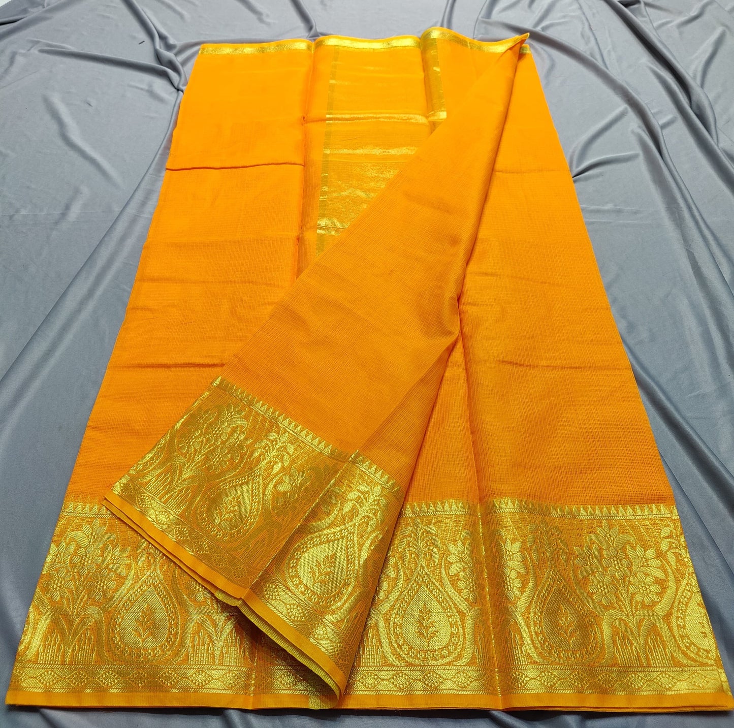 Kota Doria Cotton Saree With Blouse