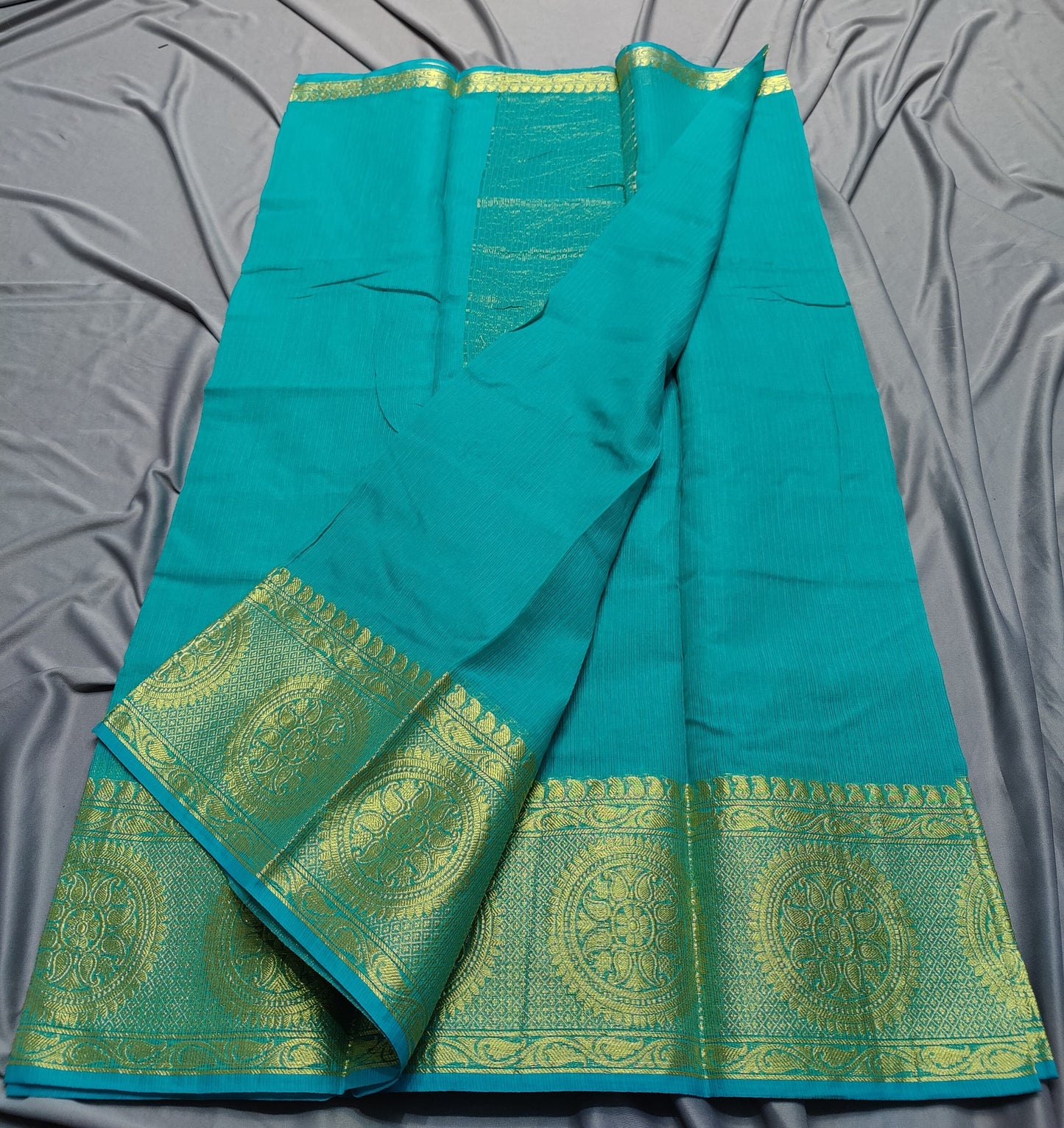 Kota Doria Cotton Saree With Blouse