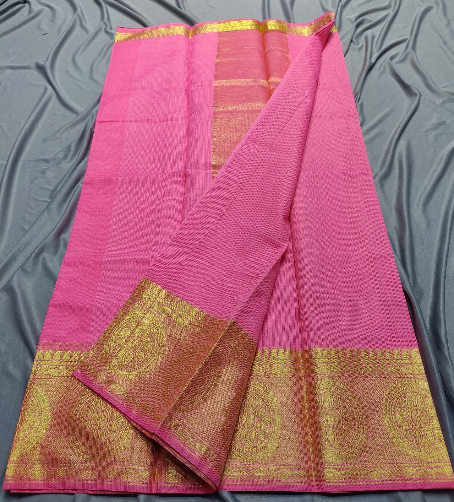 Kota Doria Cotton Saree With Blouse