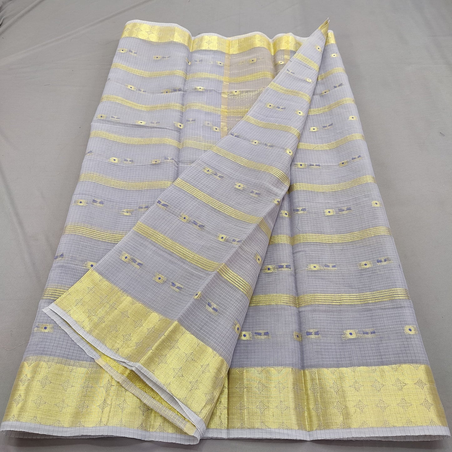 Kota Doria Cotton Saree With Blouse