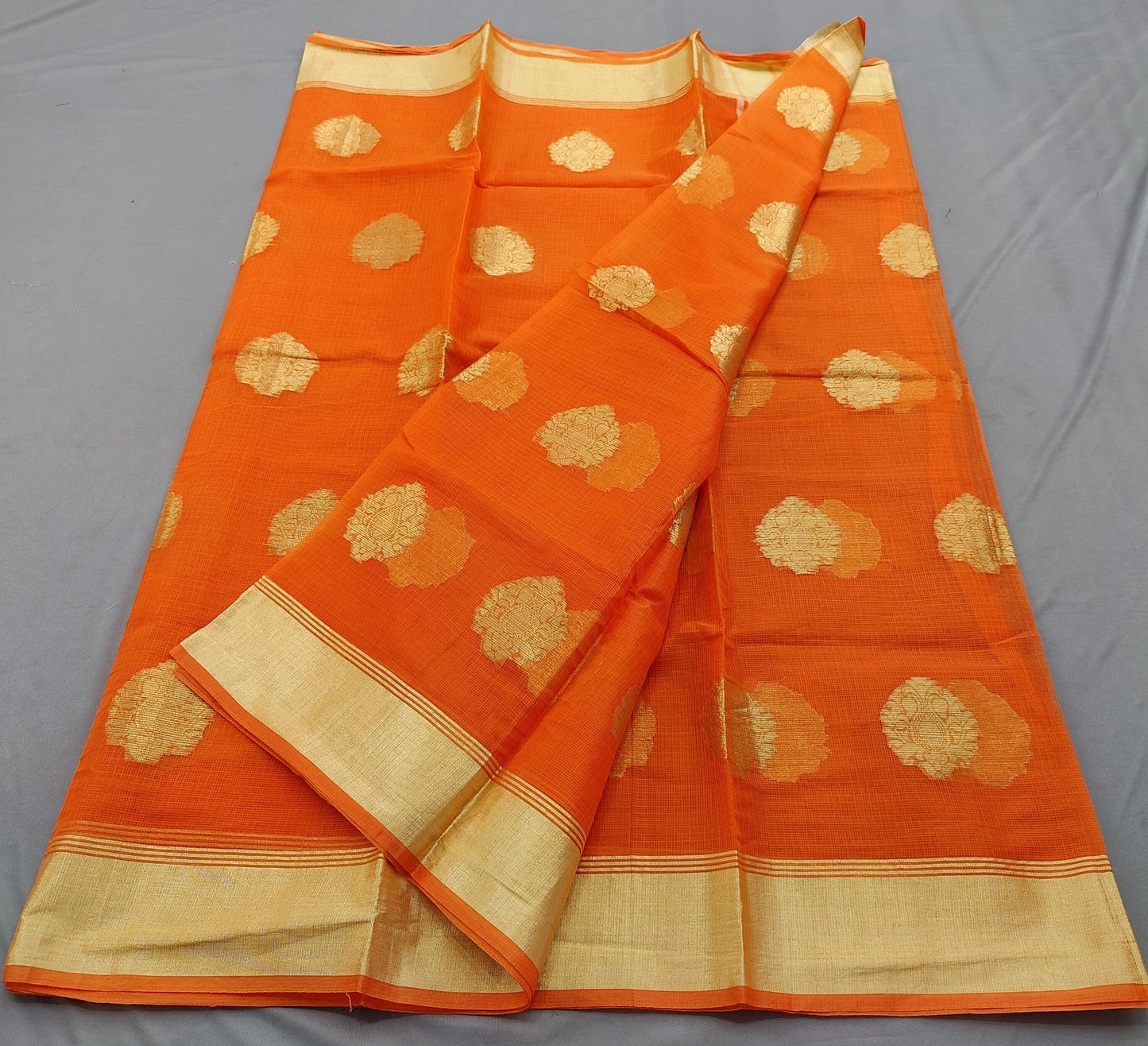 Kota Doria Cotton Saree With Blouse