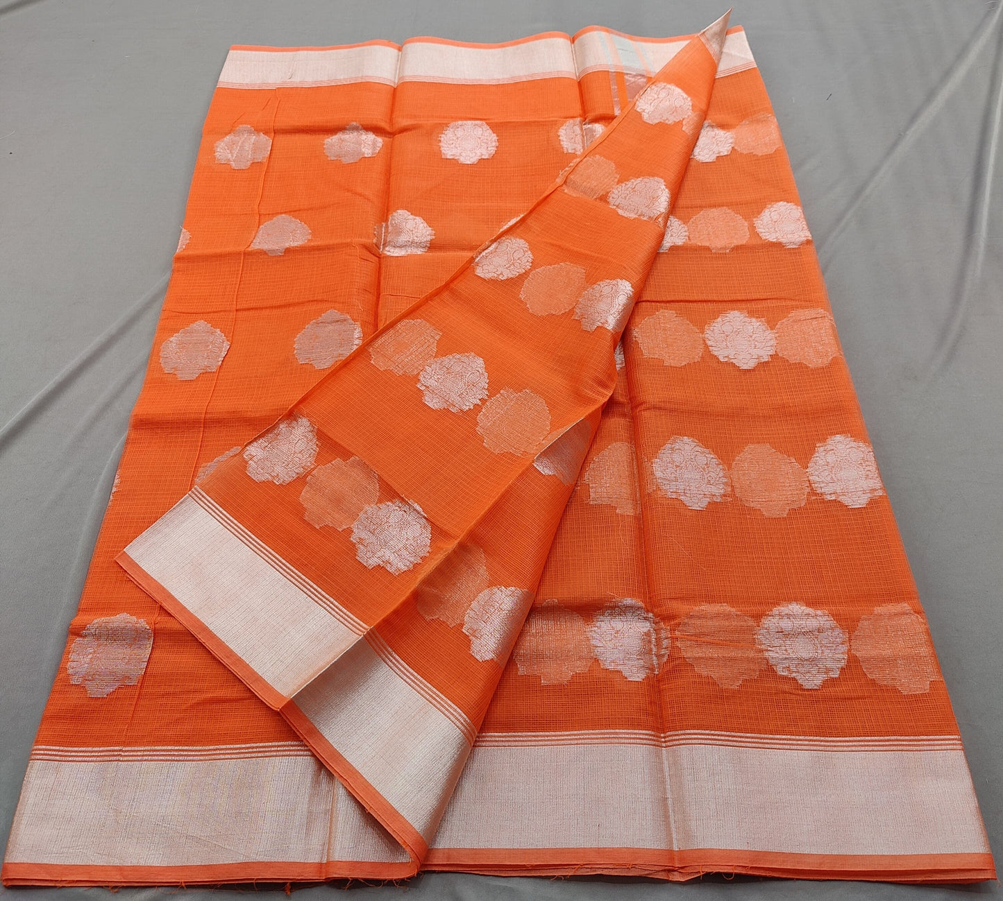 Kota Doria Cotton Saree With Blouse
