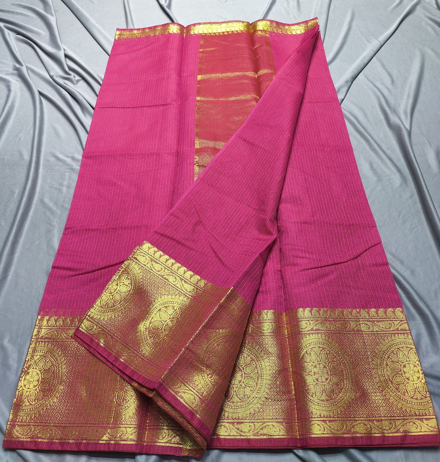 Kota Doria Cotton Saree With Blouse