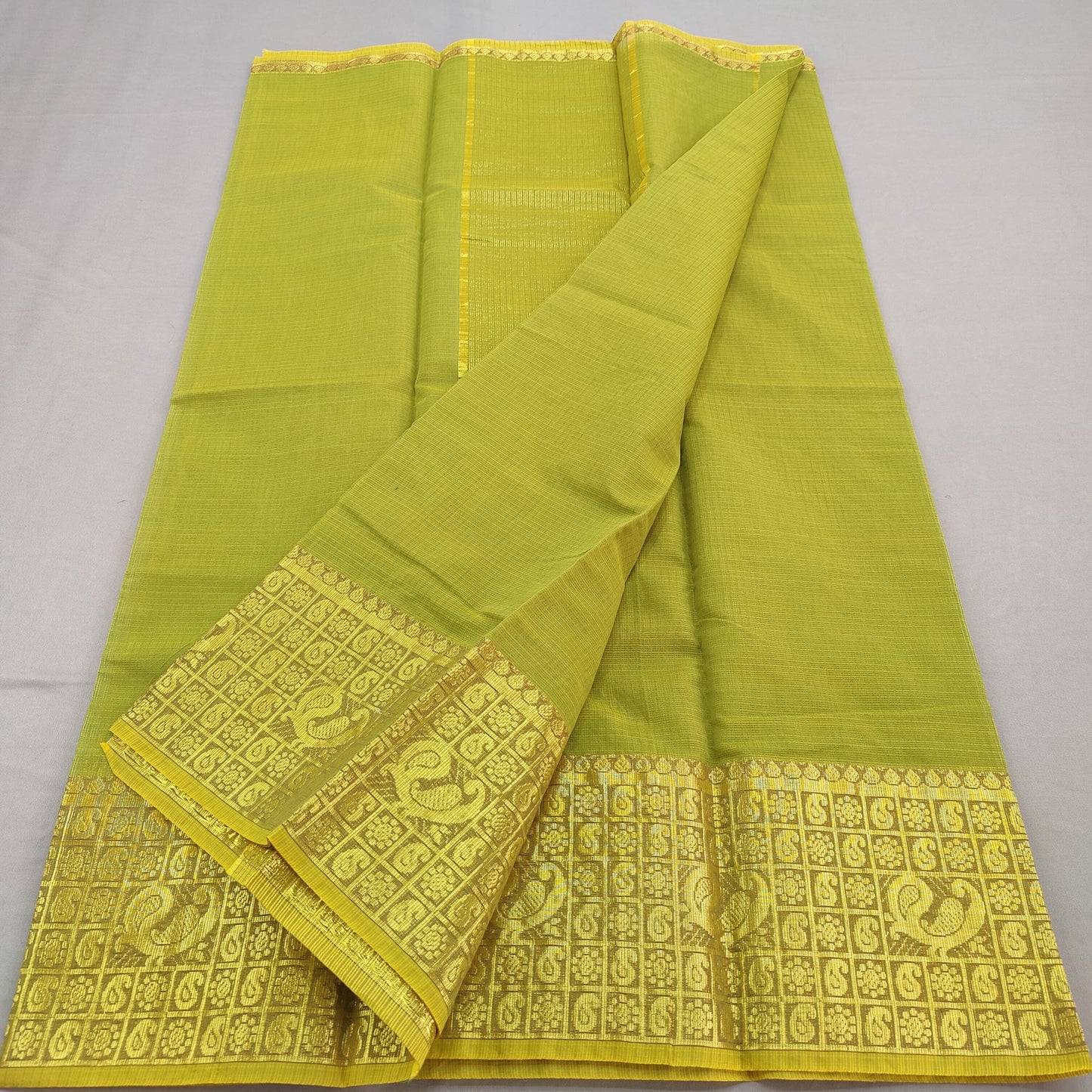Kota Doria Cotton Saree With Blouse