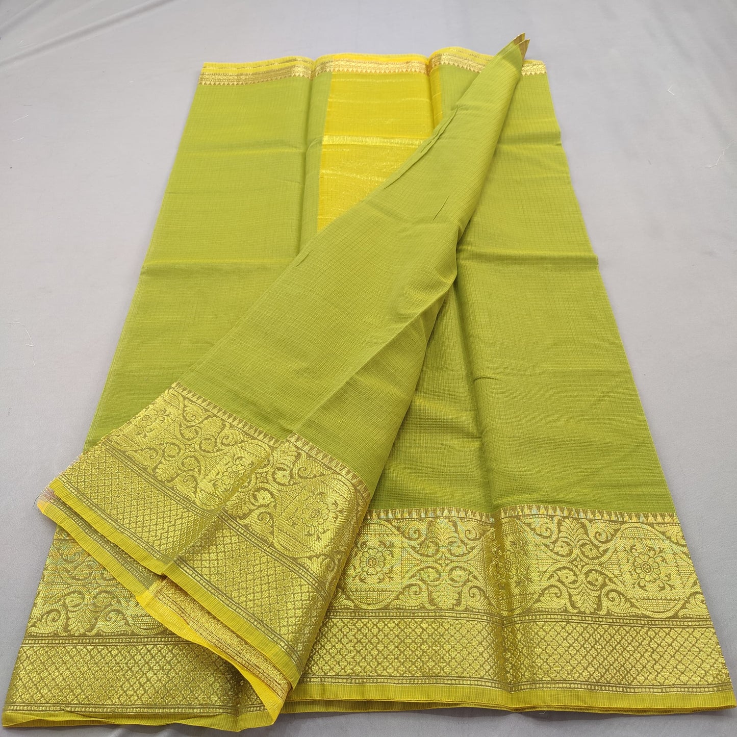 Kota Doria Cotton Saree With Blouse