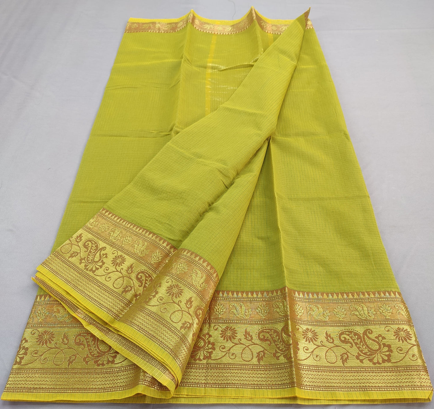 Kota Doria Cotton Saree With Blouse