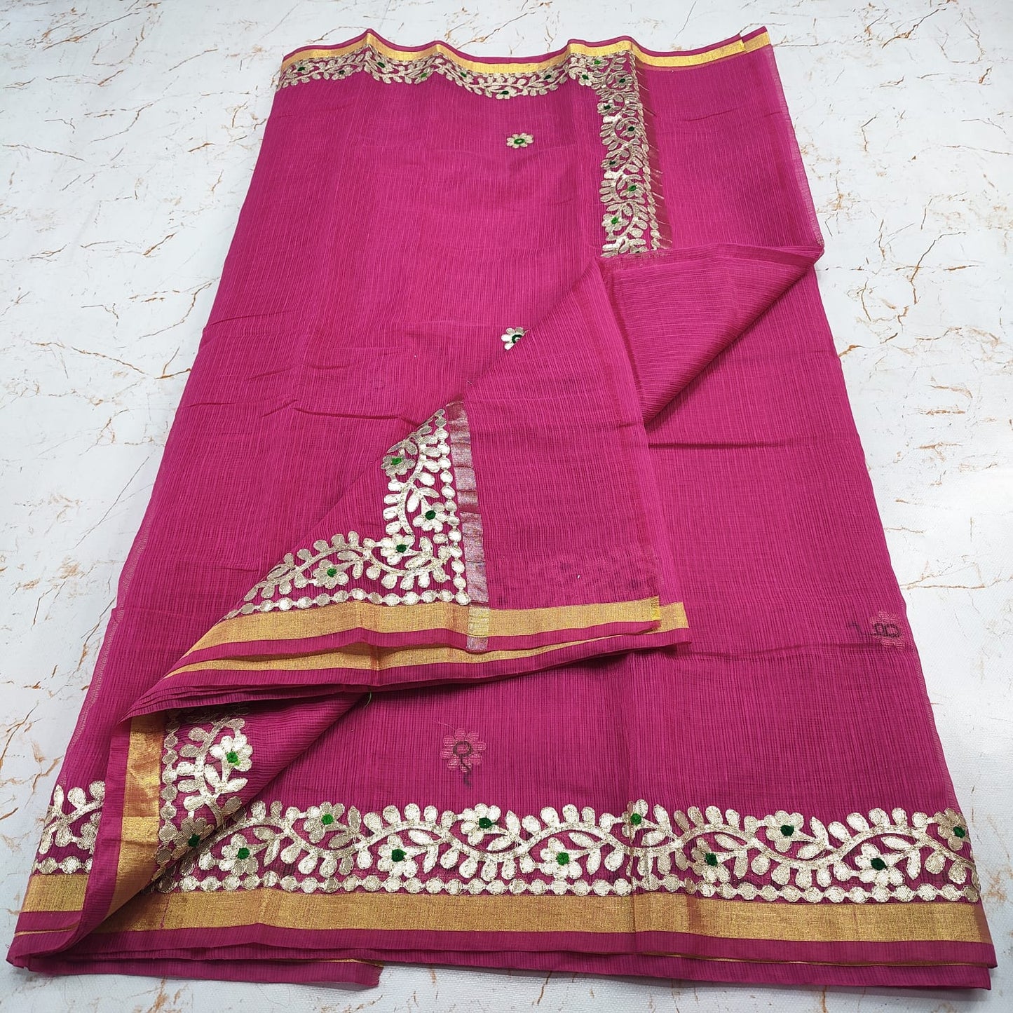 Pink Gota Patti Saree