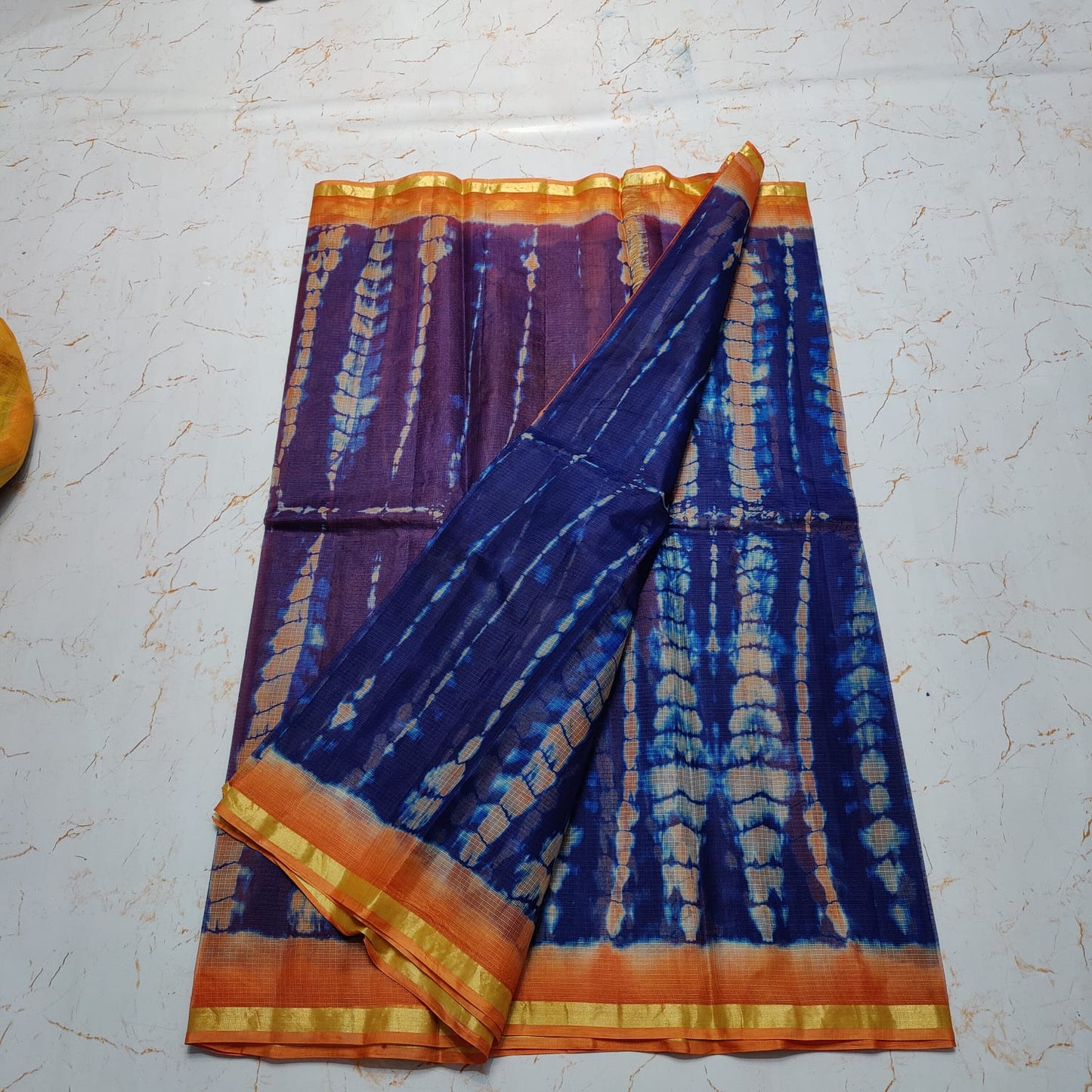 Pure Kota Doria Silk Saree Shibori Work