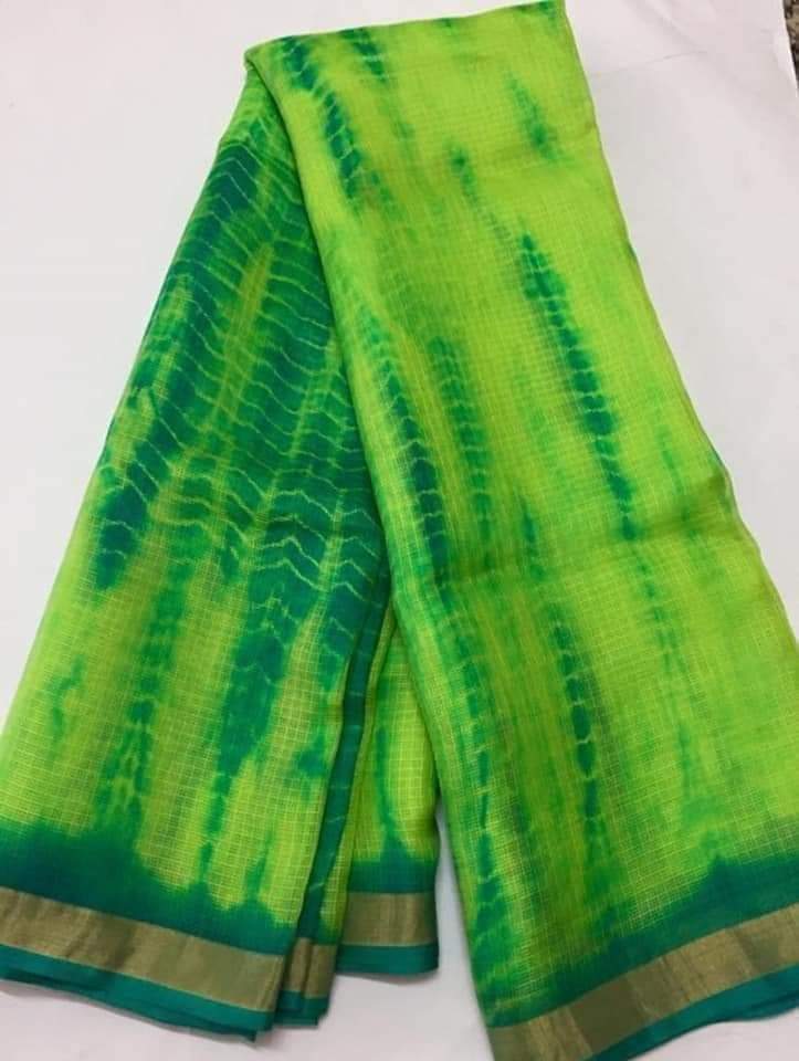 Pure Kota Doria Silk Saree Shibori Work