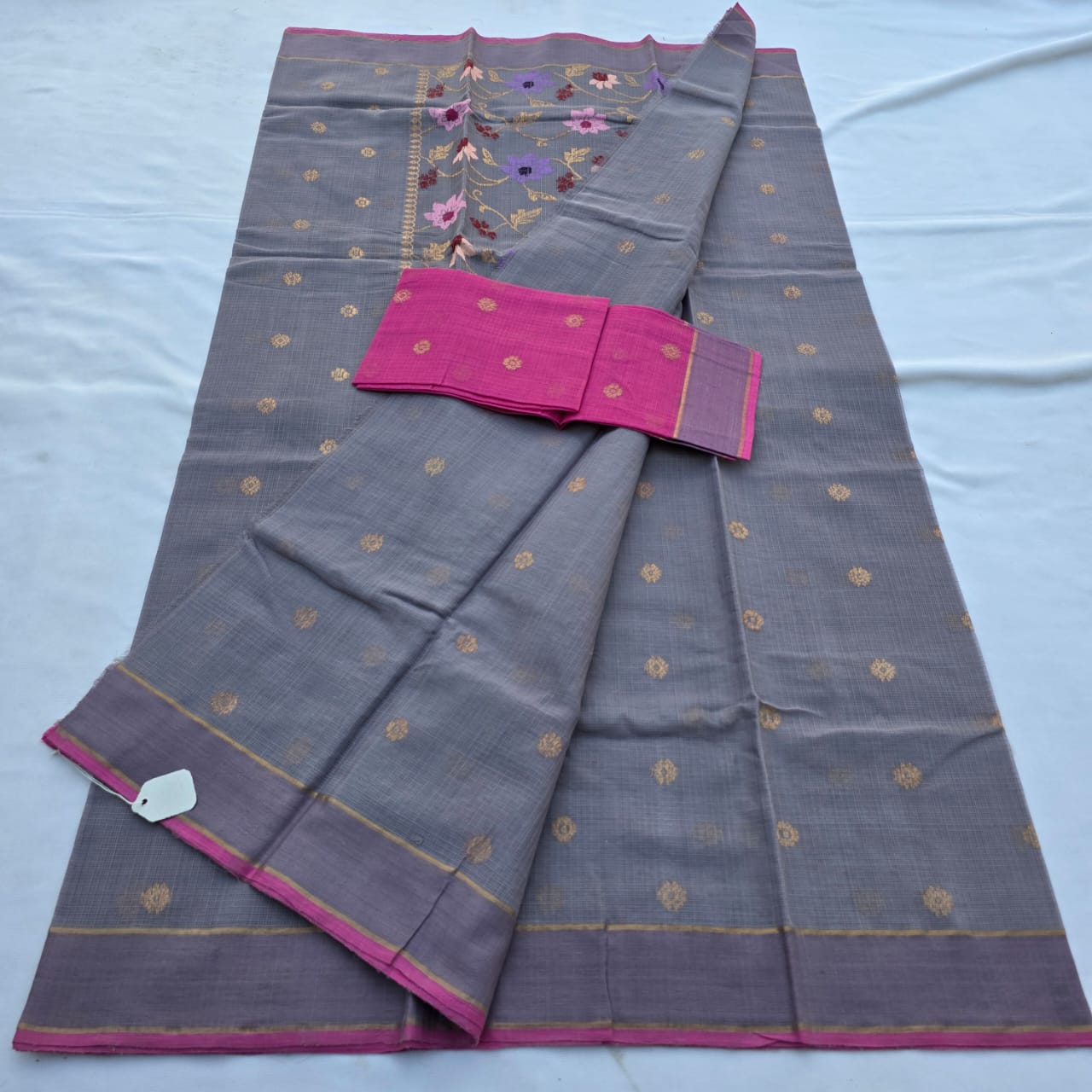 Pure Zari Kota Doria Handloom Saree