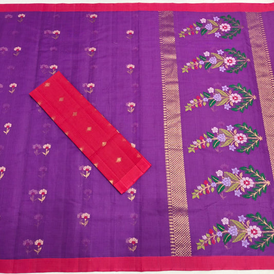 Pure Zari Kota Doria Handloom Saree