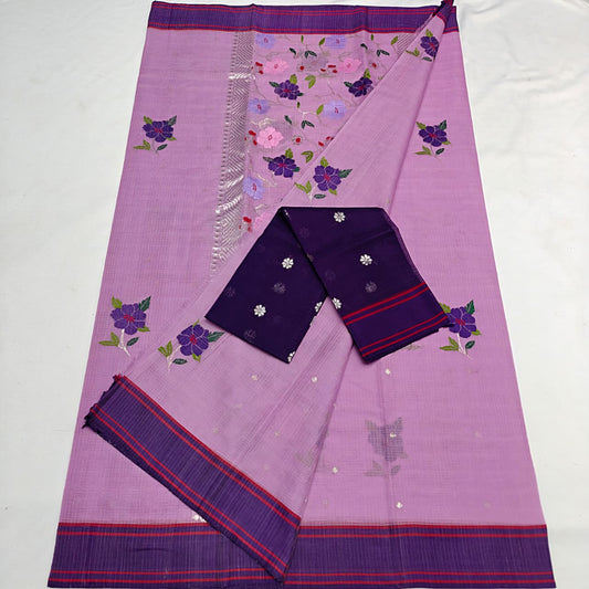 Pure Zari Kota Doria Handloom Saree