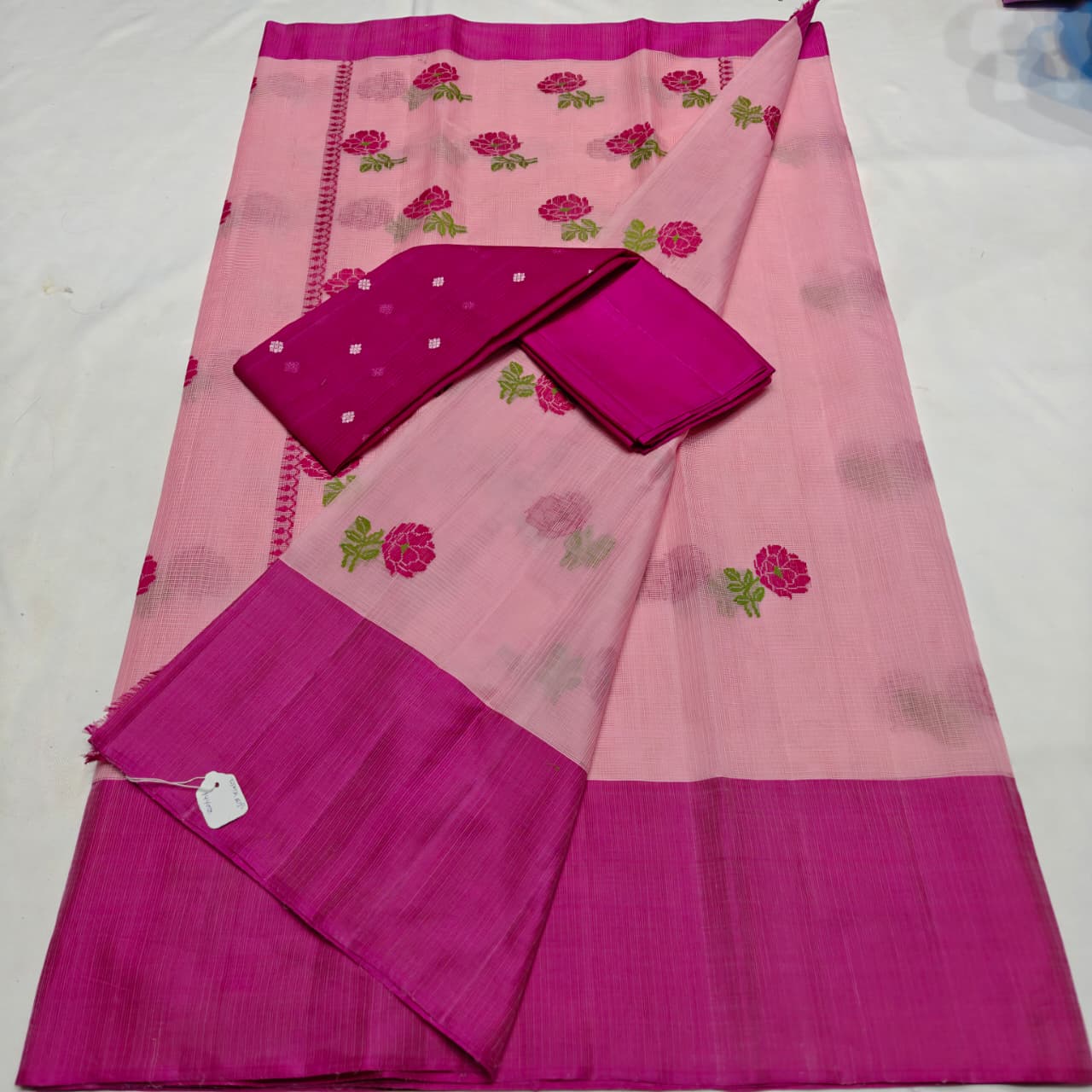 Pure Zari Kota Doria Handloom Saree