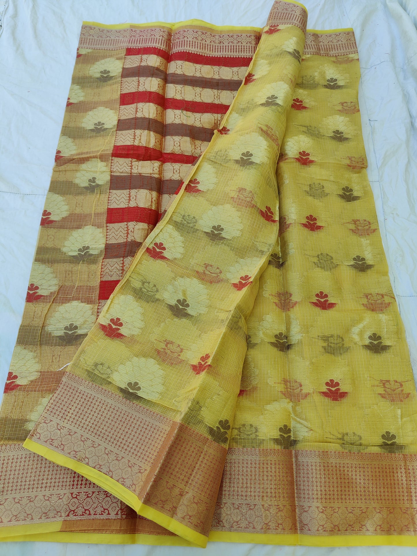 KOTA DORIA FABRIC COTTON  WEAVING SAREE