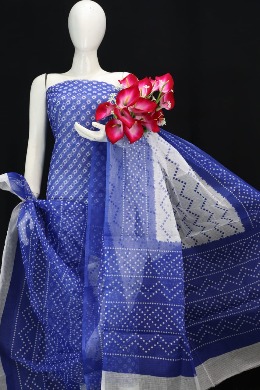 Blue Classic Printed Kota Doria Cotton Fabric Dress Material Kotadoriaworld Blue Classic Printed Kota Doria Cotton Fabric Dress Material Kotadoriaworld