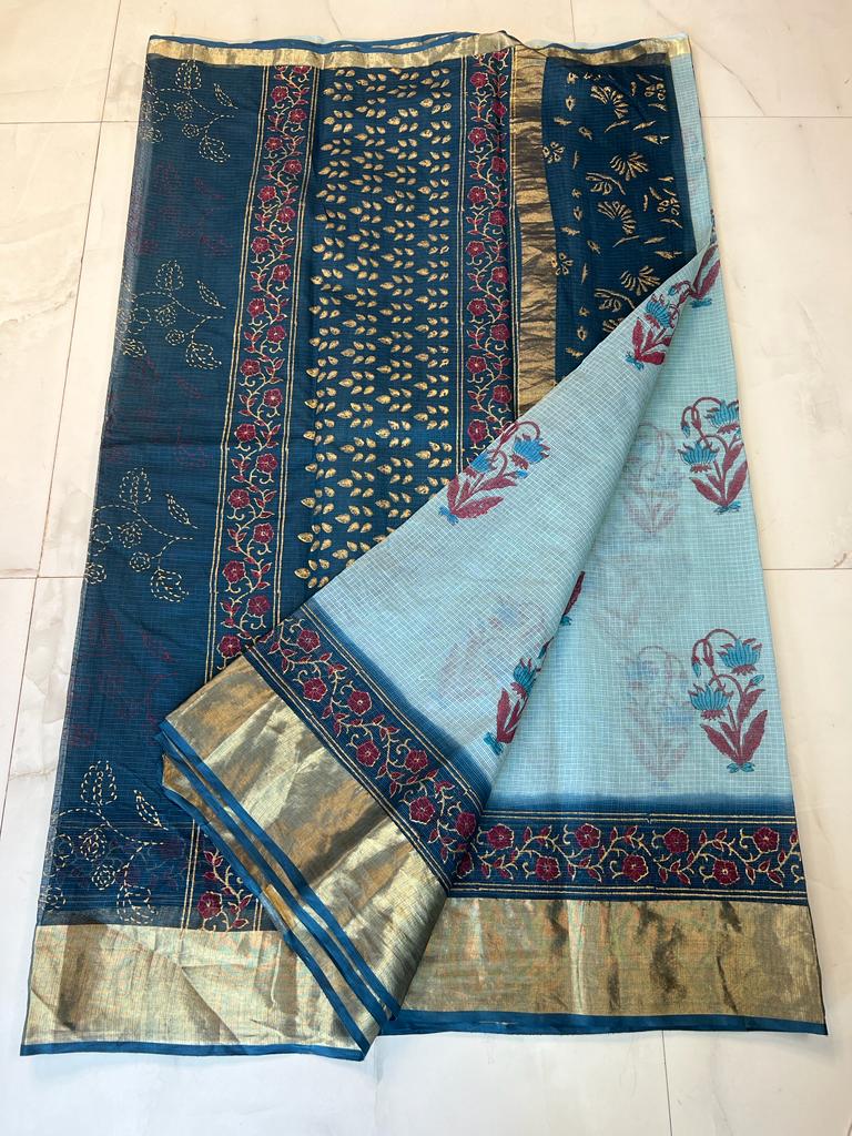 PURE Kota Doria Saree With Blouse