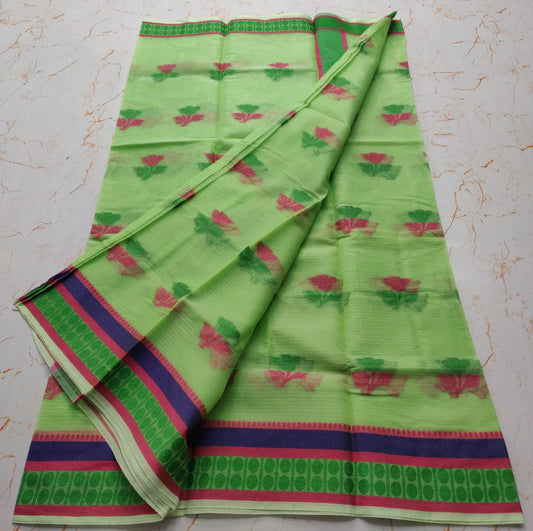 Kota Doria Cotton Saree With Blouse