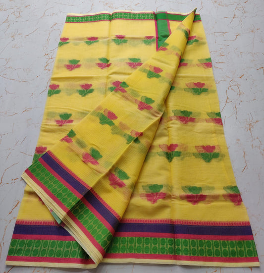 Kota Doria Cotton Saree With Blouse