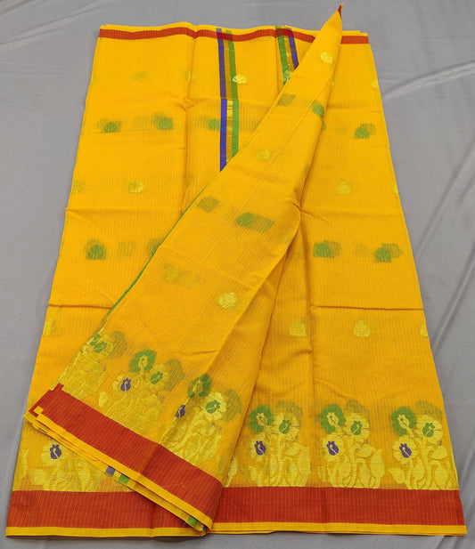 Kota Doria Cotton Saree With Blouse