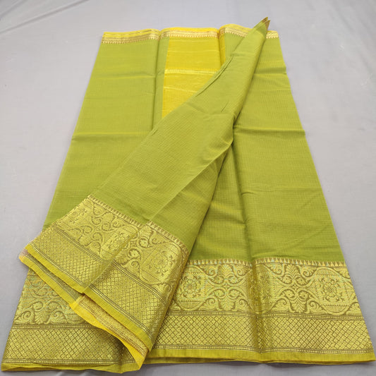 Kota Doria Cotton Saree With Blouse