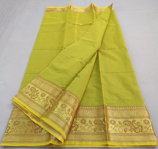 Kota Doria Cotton Saree With Blouse