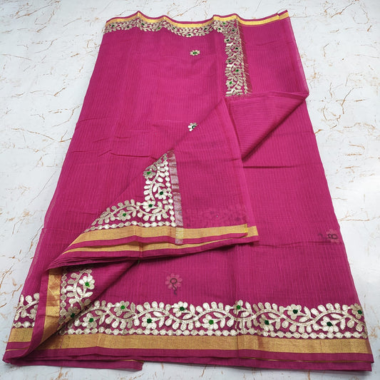 Pink Gota Patti Saree