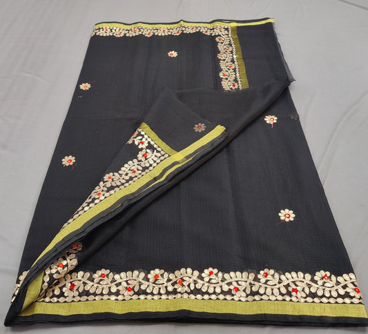 Black Gota Patti Saree