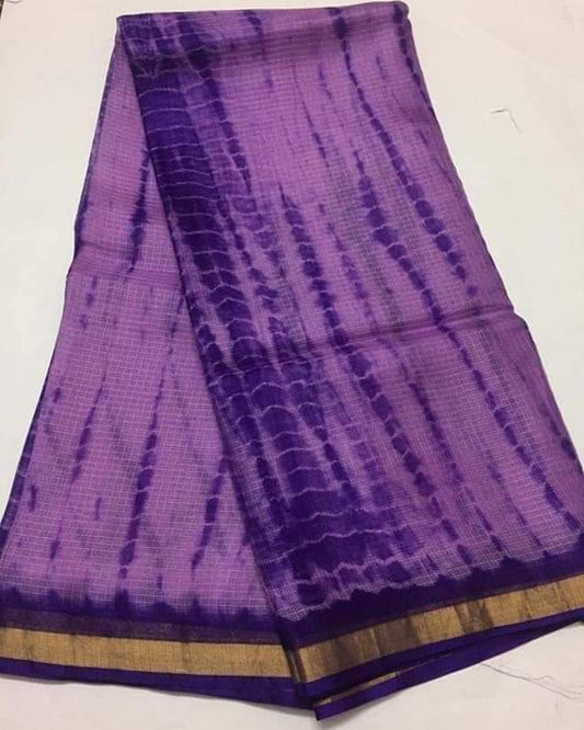 Pure Kota Doria Silk Saree Shibori Work