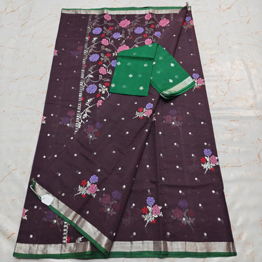 Pure Zari Kota Doria Handloom Saree