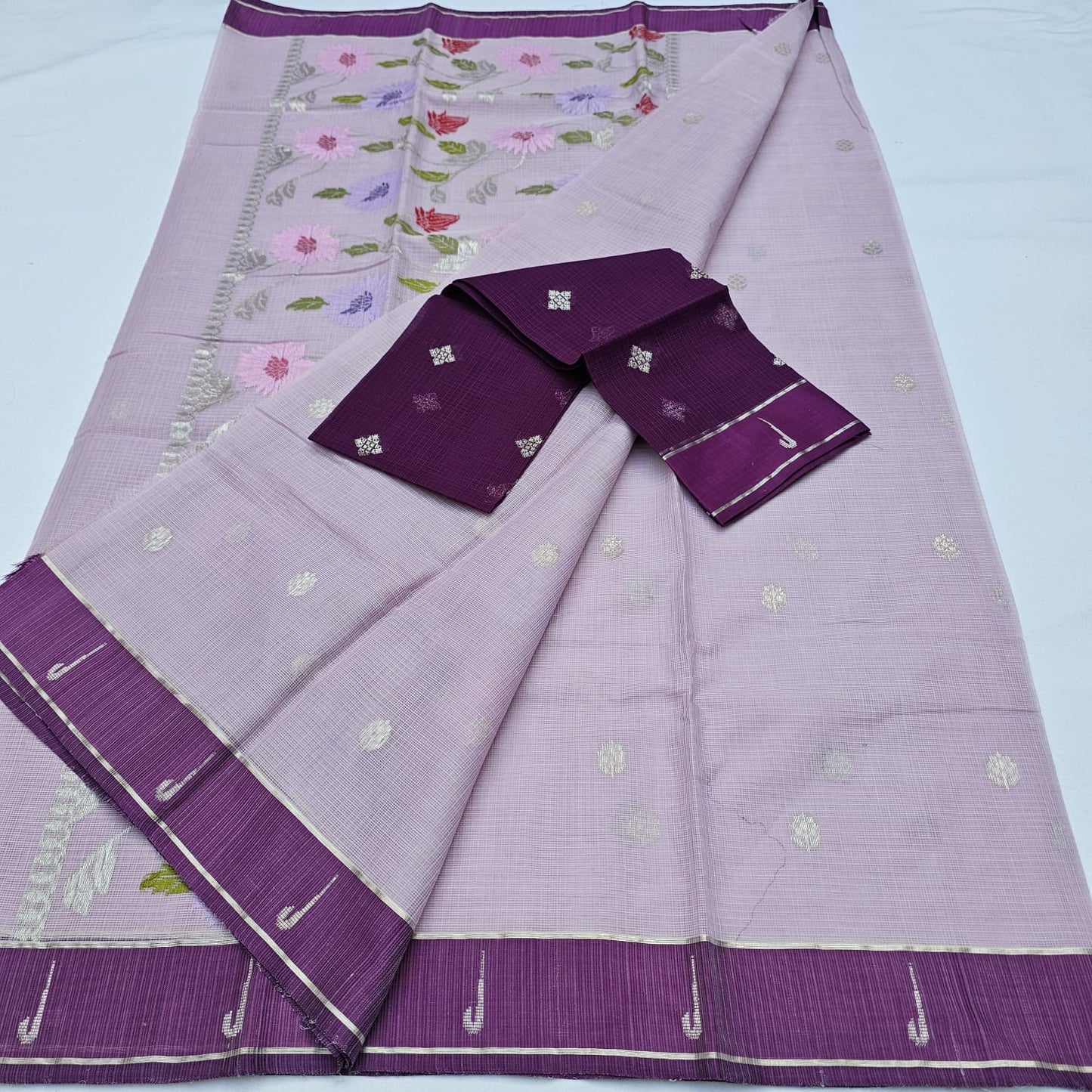 Pure Zari Kota Doria Handloom Saree