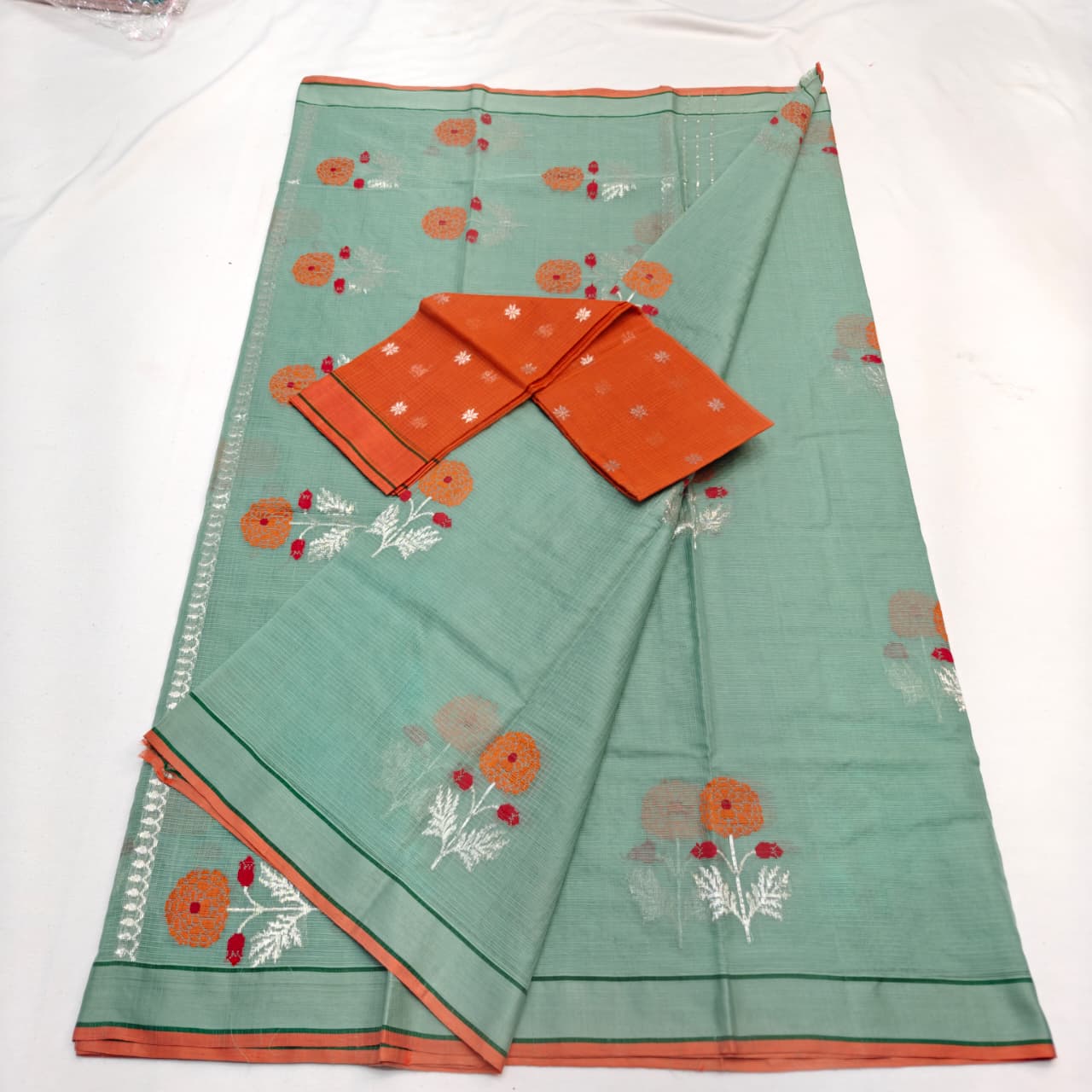 Pure Zari Kota Doria Handloom Saree