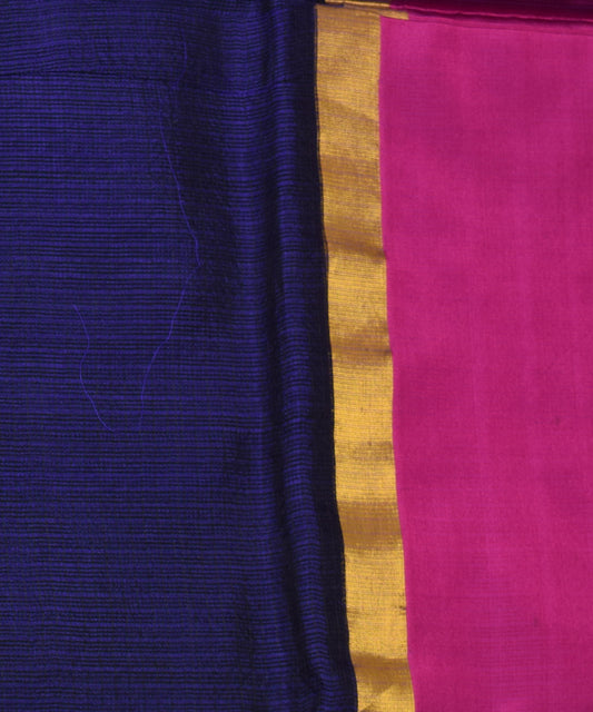 Pink Blue Kotadoria Silk Saree With Unique Print