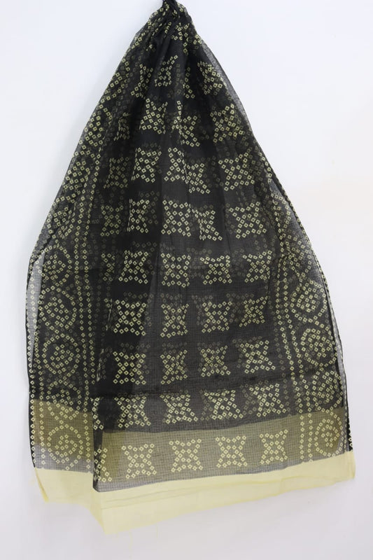 Elegant Black Dot Kota Doria Dupatta
