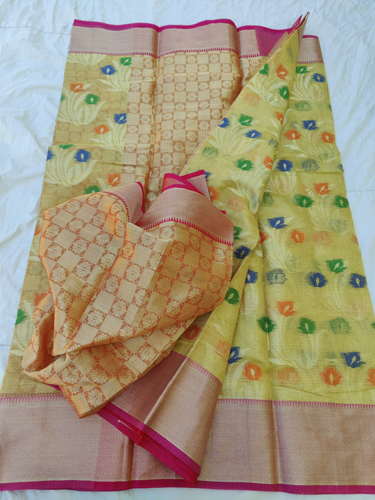 KOTA DORIA  COTTON FABRIC WEAVING SAREE