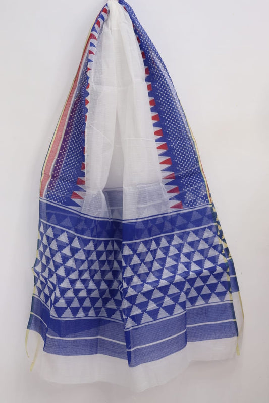 Elegant Blue Kota Doria Dupatta