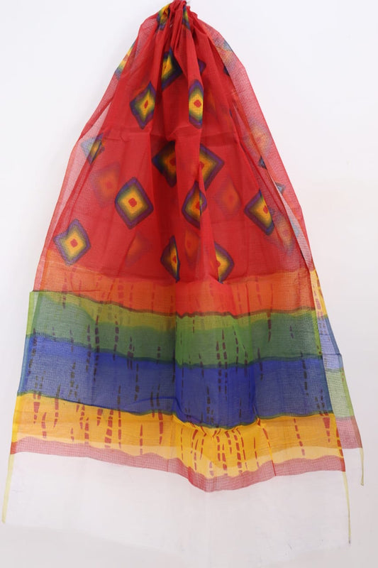 Elegant Multicolored Dot Design Kota Doria Dupatta