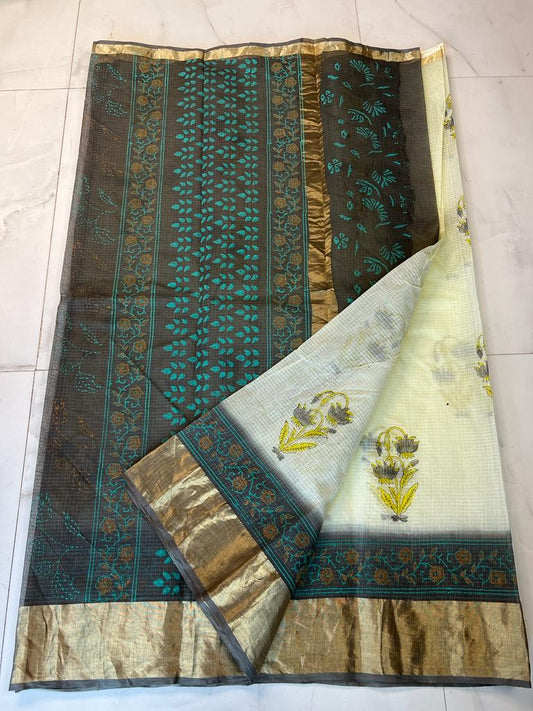 PURE Kota Doria Saree With Blouse